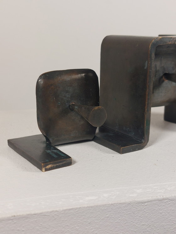 Image 1 of Brutalist vintage candlestick, bronze patina, Wolfgang Bergmeister Ebersberg