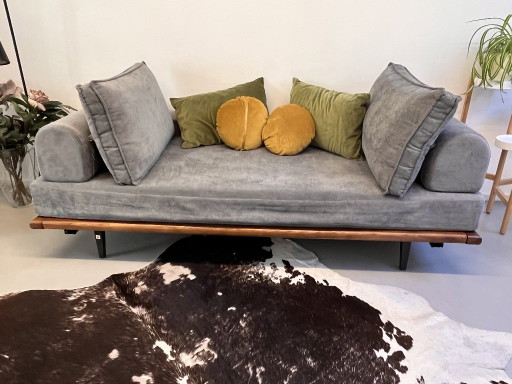 Canapé-lit Queen comme neuf avec coussins * Style milieu du siècle – slaapbanken, Textile