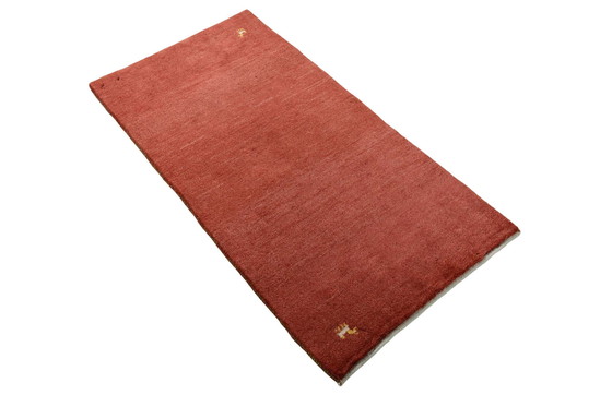 Image 1 of Handgeknüpfter Gabbeh Loribaft - Rot - 142 x 73 cm