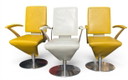 Ensemble de 3 chaises de salle à manger en cuir