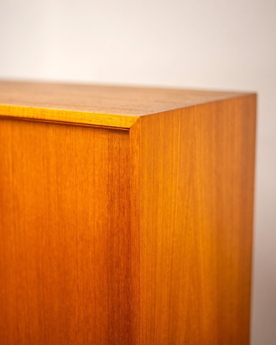 Image 1 of Armadio Mid-Century in teak e acciaio cromato di Franz Meyer Möbel, Germania, anni '60