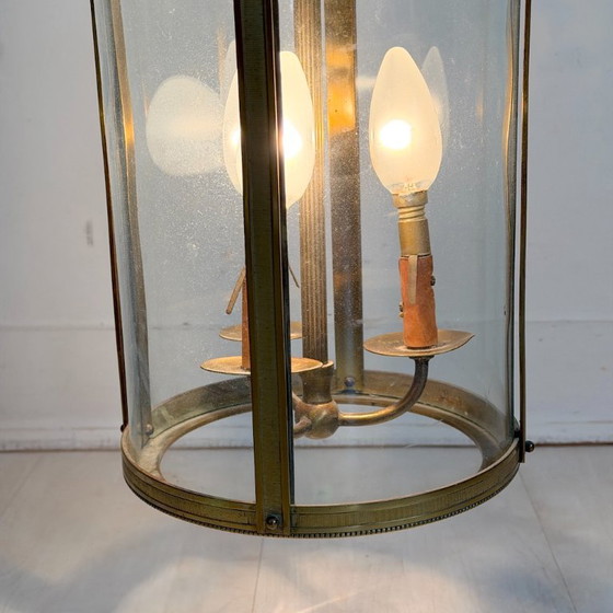 Lanterna a sospensione in ottone stile Luigi XVI – Lampadari, Metallo (photo 4 of 5)