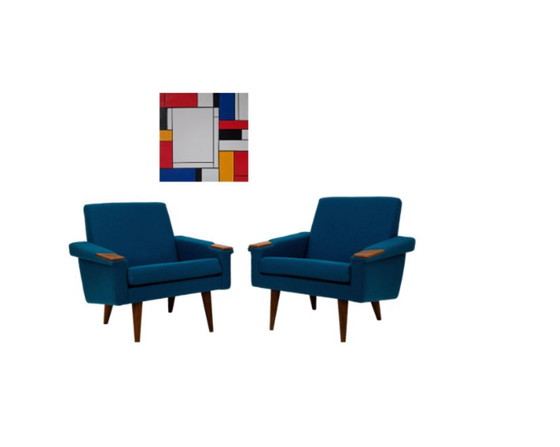 Abstrakte Malerei im Stil von Mondrian – Gemälde & Zeichnungen, Cotton (photo 3 of 8)