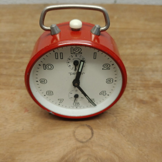 Image 1 of Vintage Peter wekker – rood – Made in Germany