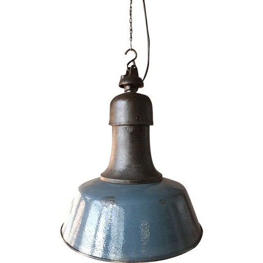 Pendant Lamp Vintage Industrial OBz from Wilkasy A23, 1950s