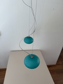 Ensemble de 2 suspensions Prandina en verre opale vert