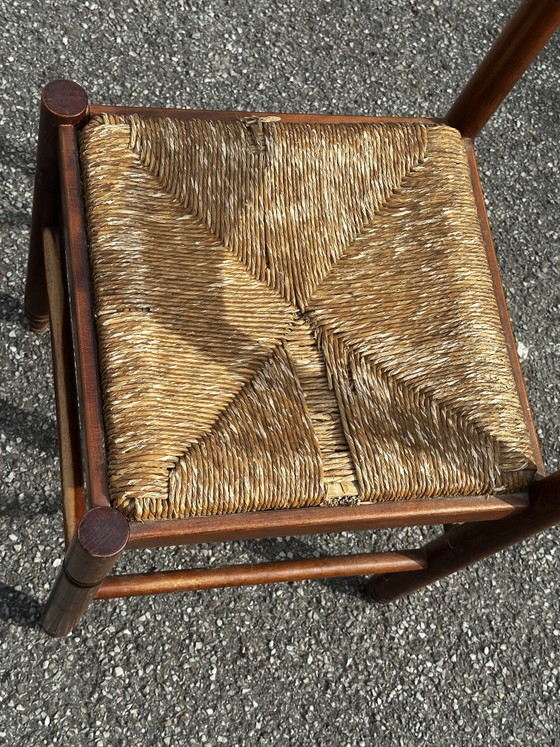 3 Sedie Vintage in Legno e Paglia – Anni '50/'60 – Sedie da pranzo, Wood (photo 7 of 15)