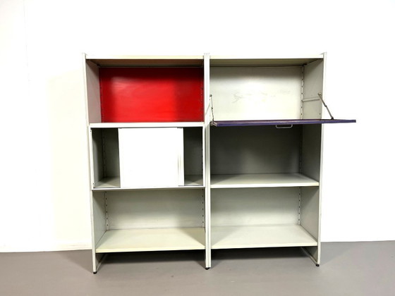 Image 1 of Armario modular metálico Gispen 5600, diseñado por AR Cordemeyer en 1962.