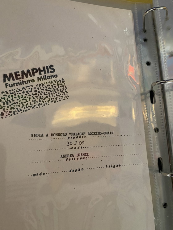 Image 1 of Memphis Design Sottsass, Mendini, Mariscal etc. file folder 1981 original 