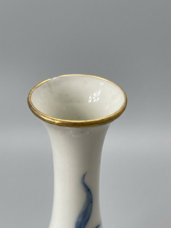 Limoges Porcelain Soliflore Vase – Bird Decoration – 18 cm (photo 4 of 7)