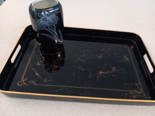 Beautiful Art Deco tray + vase
