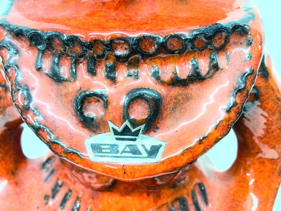 Image 1 of Ceramic figurine woman with basket Bodo Mans Bay ceramics 60s 70s