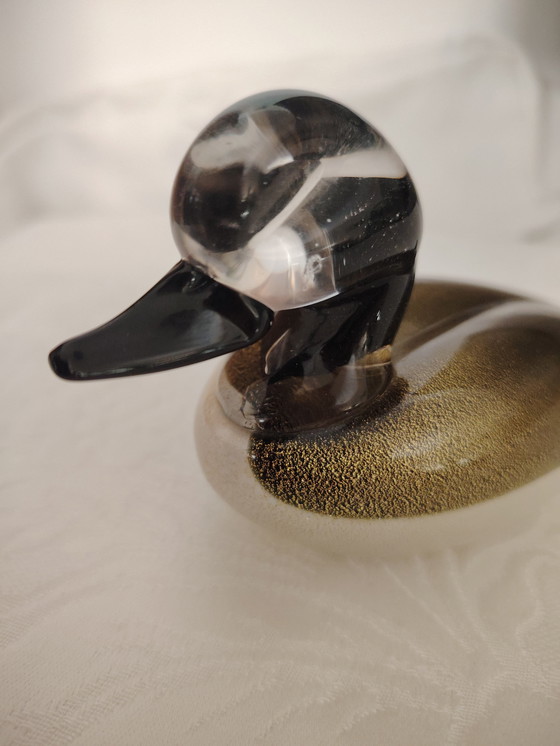 Image 1 of Anatra in vetro artigianale firmata Paolo Venini o Franco Vetrarti per August Wernecke