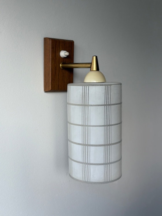 Vintage retro wall light from the 70s – Metal, Glass (photo 6 of 7)