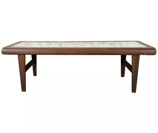 60s 70s Teak Table Coffee Table Coffee Table Danish Design with Mirror 60s