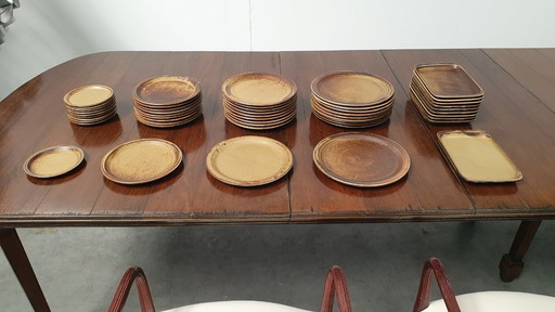 Vintage servies 50st borden LILIEN PORZELLAN Austria Caroline serie Umbra brutalist