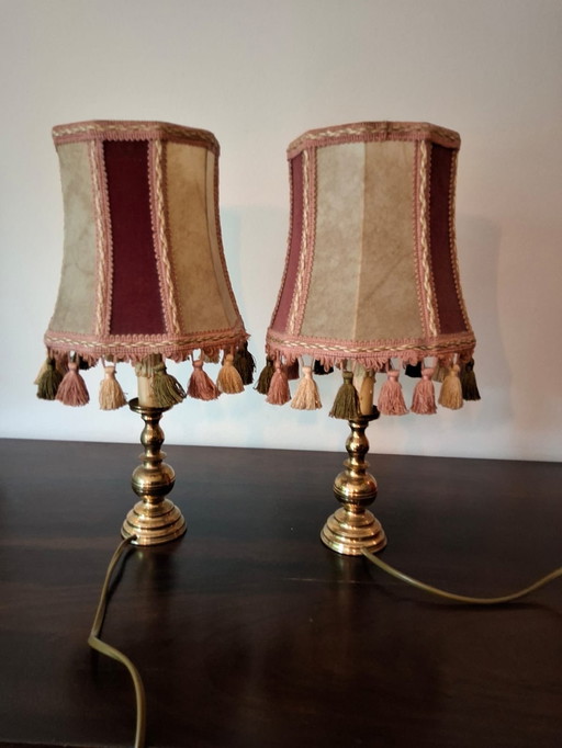 2 Empire-style table lamps