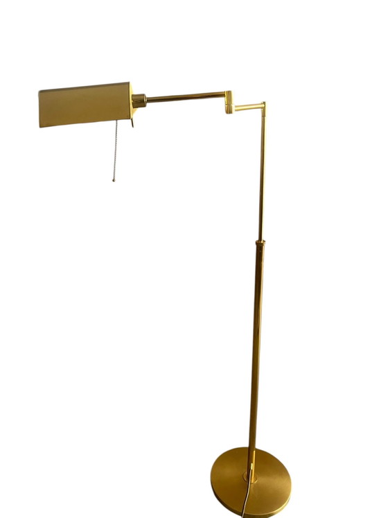 Vintage Messing Vloerlamp met Scharnierende Arm – Verstelbare Leeslamp Jaren 70 Stijl – Mid Century Modern (photo 5 of 17)
