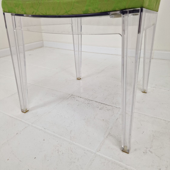 Image 1 of Kartell 'Mademoiselle' Stuhl in Damastgrün von Philippe Starck Italien, 2000er Jahre