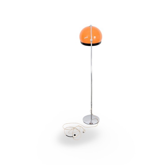 Image 1 of Original Space Age Bogenlampe 1970 orange Stehleuchte Midcentury