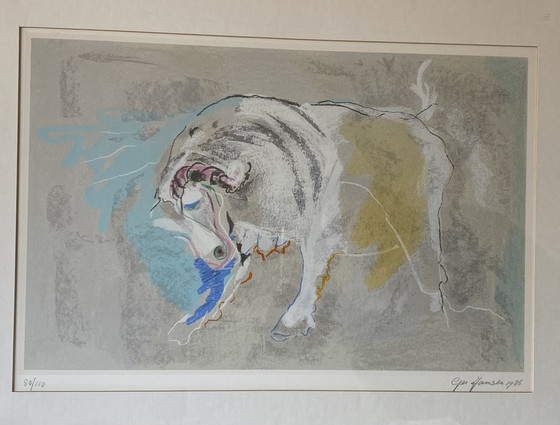 Image 1 of Ger Jansen (1936) Serigrafía Criatura fabulosa 2 1986