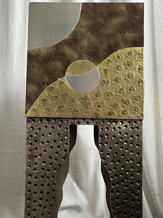 Memphis Stijl Kastje, Lam Lee Group, 1990’s – Kasten, Metal, Wood, Vintage (photo 13 of 13)