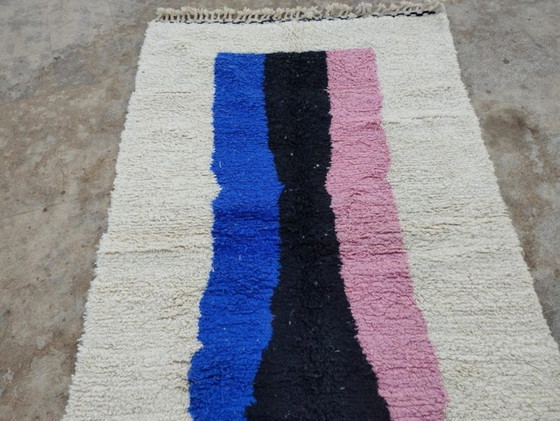Image 1 of Tapis marocain en laine naturelle 200cmx100cm