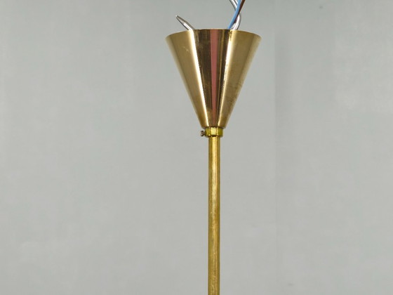 Image 1 of Italiaanse messing Sputnik-kroonluchter in Stilnovo-stijl, jaren 70