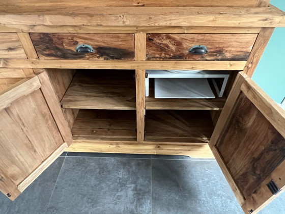 Image 1 of Bibliothèque en teck sur buffet