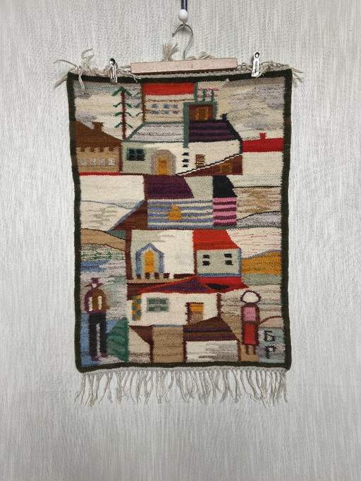 Decorative Wall Tapestry by Piotr Grabowski, 1970s.