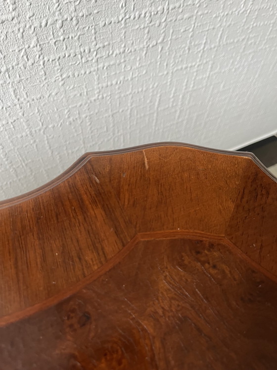 Exclusieve vintage wortelnoten salontafel (Burl Walnut) – Gestoken poot | 116 × 68 cm – Wood (photo 8 of 12)