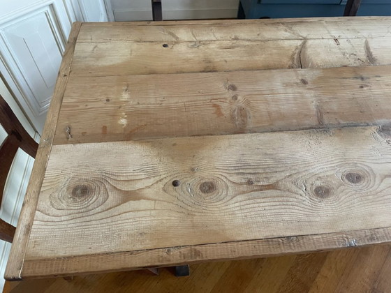Image 1 of Eettafel Leeftafel Schragentafel Frans 245 cm.