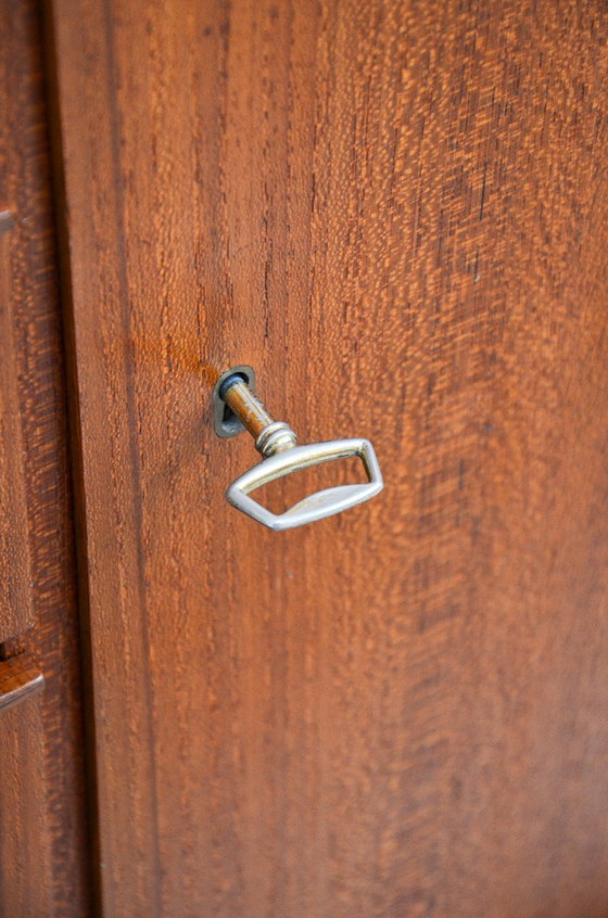 Image 1 of Vintage teakhouten secretair/dressoir/ladekast uit het midden van de vorige eeuw