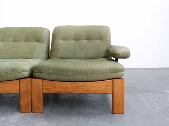 Image 1 of Vintage "FJELMAR" modular sofa, teak and leather, Mid-Century Danish
