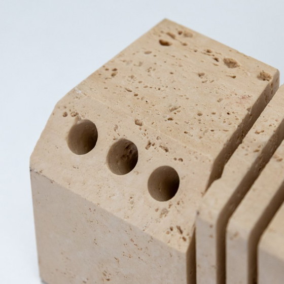 Image 1 of Travertine Desk Organizer Fratelli Mannelli 70's