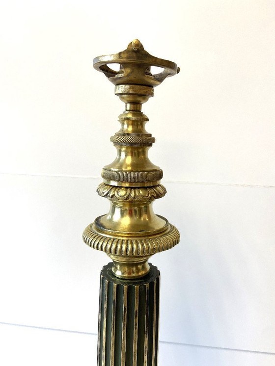 Image 1 of Large CARCEL Lamp in Gilt Bronze & Brass, Early 1800s Empire Period, France, Art