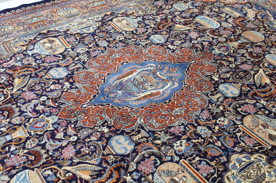 Image 1 of Tapis persan original noué à la main Kashmar Fein Paradise Design 400 X 296 cm Top Condition