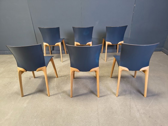 Image 1 of Chaises Cos S-12 de Josep Llusca pour Cassina, années 1990 - lot de 6