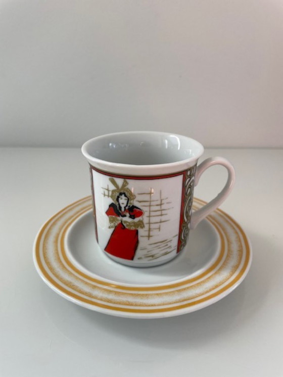 Image 1 of 5x Tazze e piattini Art Déco d'epoca (Lautrec)