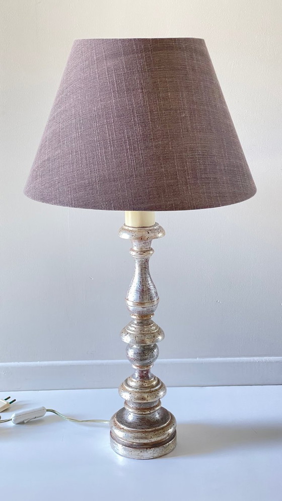 Image 1 of Silver-plated wood lamp, Acropolis Paris