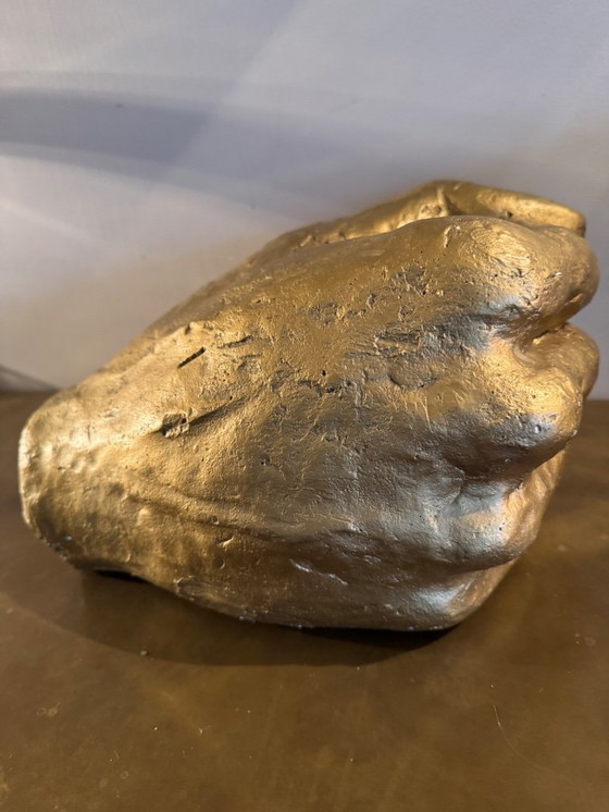 Image 1 of VINTAGE GRÓTE HANDGEMAAKTE HAND GOUD KUNSTACADEMIE 