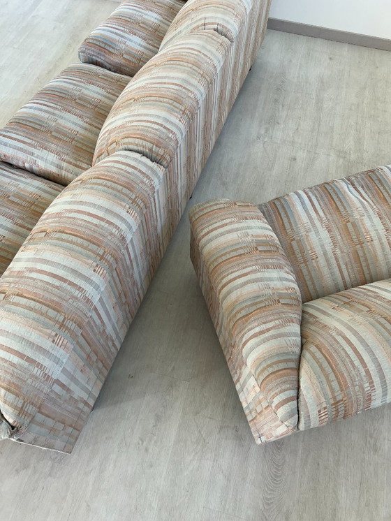 Image 1 of Poltrona Frau - Sofa - Wood, Fabric - Set of Two Sofas