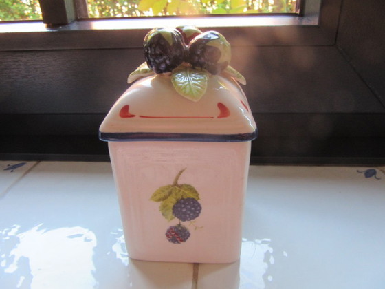 Image 1 of Barattolo piccolo con coperchio Villeroy & Boch, modello Cottage Charm (codice 110726)