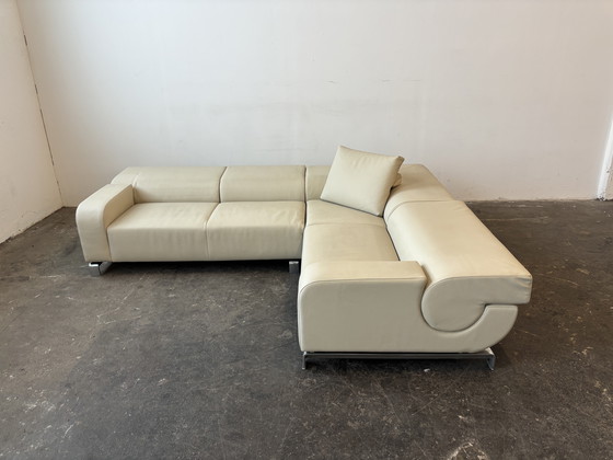 Image 1 of Sofá de diseño Leolux B-Flat, piel, gris-beige