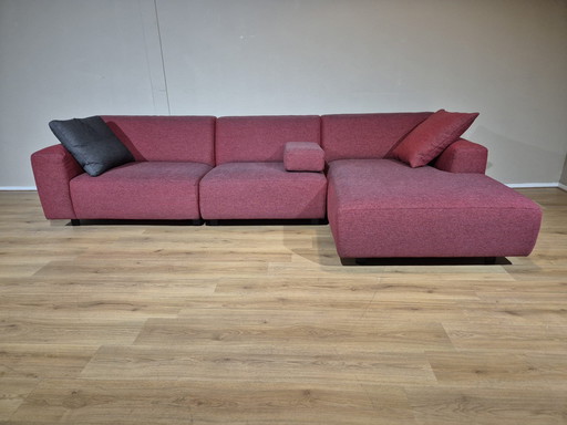 Montel Multi Plus Ecksofa - Rot-Grau - Stoff - Design