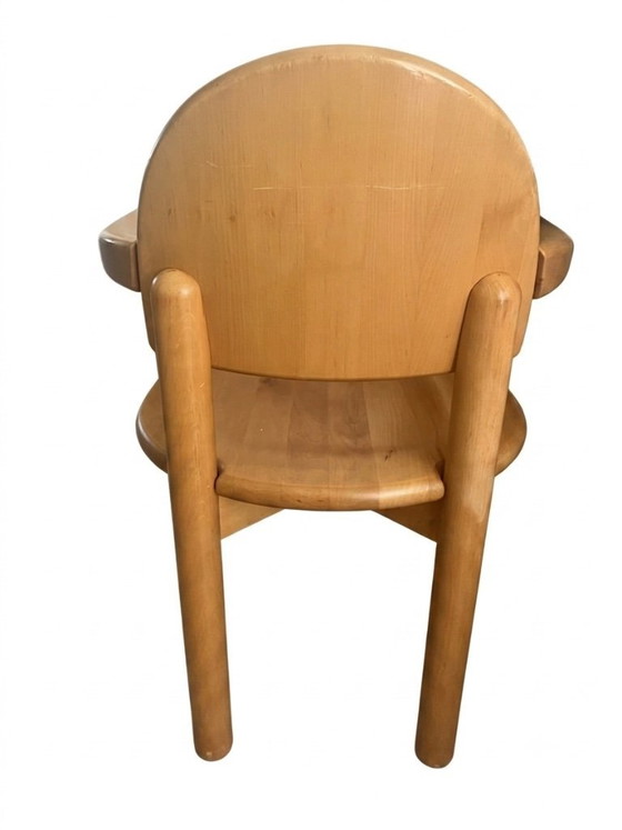 Image 1 of Set van 4 vintage fauteuils – toegeschreven aan Rainer Daumiller – massief beukenhout