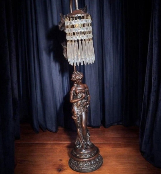 Lampada in lega di zinco e cristallo – Lampade da tavolo, Metallo (photo 8 of 8)
