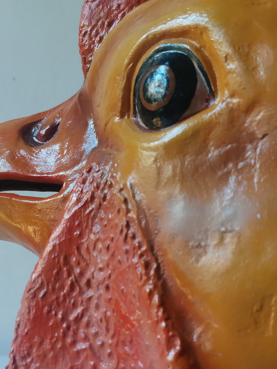 Image 1 of Old theater mask, children's papier-mâché, prop, chicken