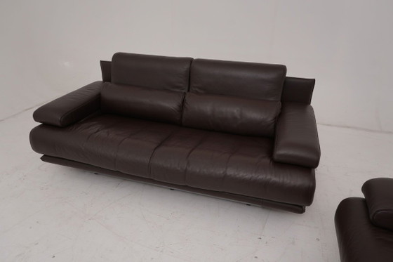 Image 1 of Ensemble canapé 2 places Rolf Benz 6500 en cuir marron