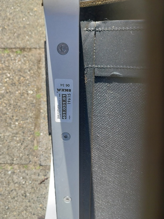 Image 1 of 1 x set of 2 IKEA lounge chairs by Tord Björklund 1990s leather and aluminium